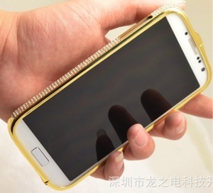 Ốp viền Samsung Galaxy S4 I9500 MetalBumper đính đá