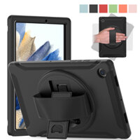 Ốp lưng Samsung Galaxy Tab A8 10.5 inch 2021 SM-X200 SM-X205 cho trẻ em PC chống sốc + TPU Combo Dây đeo tay Giá đỡ toàn thân Vỏ máy tính bảng