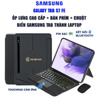 Ốp lưng Samsung Galaxy Tab S7 FE bao da cao cấp kèm bàn phím chuột cảm ứng 720 độ tách rời linh hoạt