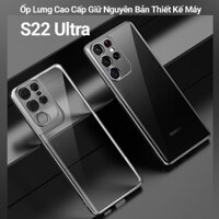 Ốp lưng Samsung S22 Ultra Cao Cấp dẻo trong chống bẩn viền màu tạo điểm nhấn sang trọng, giữ được thiết kế nguyên bản