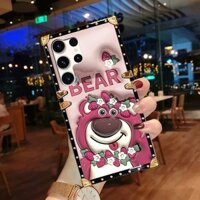 Ốp lưng Samsung S25 Ultra S24 S23 S22 S21 S20 S10 S9 S8 Plus Note20 Note10 + Ốp điện thoại chống sốc họa tiết gấu dâu dễ thương hoạt hình