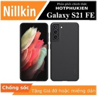Ốp Lưng Sần chống sốc Nillkin Super Frosted Shield  cho Samsung Galaxy S21 FE (đính kèm giá đỡ)