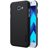 Ốp lưng sần Samsung Galaxy A3 2017 Nillkin Đính kèm 1 miếng dán màn hình từ tính Đen - Hàng chính hãng - Đen
