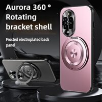 Ốp Lưng Sang Trọng Cho Huawei Nova 13 12 11 10 Pura 70 P60 P50 P40 Ultra Pro Plus Matte Giá Đỡ Xoay Từ Tính Có Vòng Bảo Vệ Điện Thoại Ốp Lưng Cứng