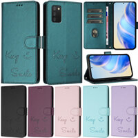 Ốp Lưng Sang Trọng Cho Samsung Galaxy Note 10 + Note 9 A10 A20 A30 A50 A70 A30S A50S A70S A03 Core A7 A8 2018 A03 S7 Edge Note 8 A10s A20s Retro Smile Ví Da Flip Cover