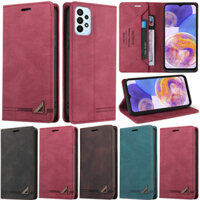 Ốp Lưng Sang Trọng Cho Samsung Galaxy S24 FE S8 + A12 A22 5G M13 A42 A32 4G Note 20 Ultra Note 10 + Note 9 Note 8 J730 J530 J330 J6 J8 A6 A7 A8 2018 Ốp Lật Da Ví Matte