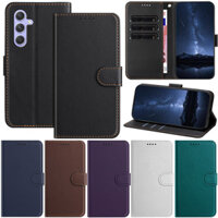 Ốp Lưng Sang Trọng Cho Samsung Galaxy A36 A26 A56 A02 A03 A04E A04s A03 Core A04 A42 A41 A70 A70S A10E A20E Retro Slim Wallet Khe Cắm Thẻ Da Flip Stand Da Bảo Vệ Bao Da