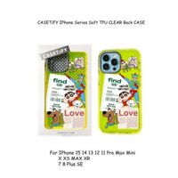 Ốp lưng Shin-chan CASETiFY IPhone Series Màu vàng Neon TPU mềm trong suốt cho IPhone 15 14 13 12 11 Pro MAX 7 8 Plus X XS MAX XR MINI Hộp quà tặng bao bì