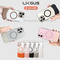 Ốp lưng siêu mỏng LIKGUS Montage ghép 2 mảnh cho iPhone 16 Pro Max , 14 , 13 , 12 , Chống ố vàng , hỗ trơ sạc không dây