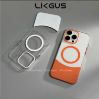Ốp lưng siêu mỏng LIKGUS Montage ghép 2 mảnh iPhone 16 Pro Max / 15 plus /14 /13/12 Chống ố vàng , hỗ trơ sạc không dây