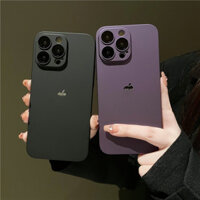 Ốp Lưng Siêu Mỏng Sang Trọng Mờ Cho iPhone 14 13 12 11 Pro Max 14 plus Kính Bảo Vệ Camera Vòng Cứng