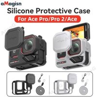 Ốp lưng silicon aMagicsn cho Insta360 Ace Pro 2 / Pro / Ace Vỏ bảo vệ toàn diện có nắp ống kính Ace Pro 2 Phụ kiện