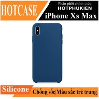 Ốp lưng silicon case chống sốc cho iPhone XS Max chống bám bẩn siêu mỏng mịn hiệu HOTCASE vật liệu cao cấp, dễ lau chùi - hàng nhập khẩu - Xanh Dương