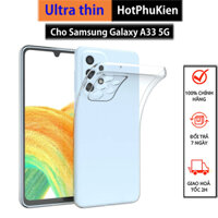 Ốp lưng silicon dẻo cho Samsung Galaxy A33 5G hiệu Ultra Thin mỏng 0.6mm độ trong tuyệt đối chống trầy xước - Hàng nhập khẩu - Trong suốt