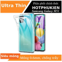 Ốp lưng silicon dẻo trong suốt mỏng 0.6mm cho Samsung Galaxy M51 hiệu Ultra Thin độ trong tuyệt đối chống trầy xước - Hàng nhập khẩu - Trong suốt