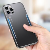Ốp Lưng Silicon Kim Loại Nhôm Mờ Sang Trọng Cho iPhone 12 11 13 14 15 Pro Max 13 12 Mini 7 8 Plus SE2020 XR X XS Max Vỏ Cứng Chống Sốc T13