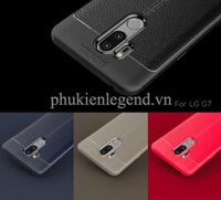 Ốp lưng silicon vân da, chống sốc Auto Focus LG G7 ThinQ