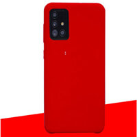 Ốp Lưng Silicone Dẻo Lót Nhung Nỉ Chống Sốc chống bẩn hạn chế bám vân tay Dành Cho Samsung Galaxy A31, A51, A71, M51 - Galaxy A51 - Màu đỏ