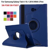 Ốp lưng SM-P585Y Vỏ da bảo vệ xoay 360 độ cho Samsung Galaxy Tab A A6 10.1 2016 với S Pen SM-P580 SM-P585 P580