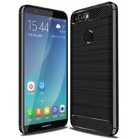 Ốp Lưng Sợi Carbon Thông Minh Huawei P smart 2018 Vỏ Silicon Mỏng Chắc Chắn Giáp Chống Sốc Cao Su Mềm TPU Vỏ Điện Thoại
