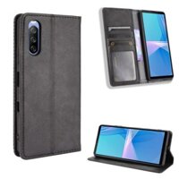 Ốp lưng Sony Xperia 10 III Vintage Flip Cover Từ Ví Xperia10 3 Bao Da PU Đựng Thẻ