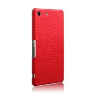 Ốp Lưng Sony Xperia M5 Vân Cá Sấu Màu Đỏ