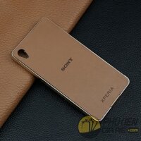 Ốp lưng Sony Z3 viền nhôm lưng dán skin da độc lạ