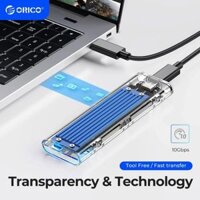 Ốp lưng SSD ORICO M2 NVME SSD Enclosure M.2 sang USB Type C Vỏ ổ cứng trong suốt cho NVME PCIE NGFF SATA M / B Key SSD Disk