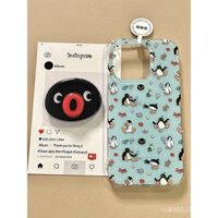 Ốp lưng toàn màn hình hình chim cánh cụt dễ thương tương thích với iPhone 14 15 Pro Max 16 mới 13 bảo vệ toàn diện 12 chống sốc