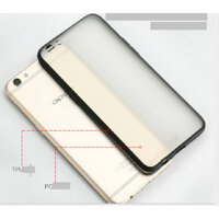 Ốp Lưng TPU dẻo Viền Đen Bề mặt nhám chống vân tay, lưng cứng Dành cho OPPO - Oppo R7 Plus