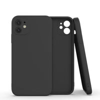Ốp Lưng TPU Dẻo Viền Vuông Giả iPhone 12 Dành Cho iPhone 6,7,6 Plus,7Plus,X,Xr,Xs Max,11,11 Pro, 11 Pro Max- Hàng Chính Hãng - ĐEN - iPhone 11