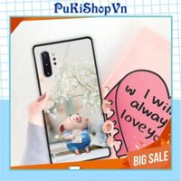 ỐP LƯNG TRÁNG GƯƠNG KÍNH CƯỜNG LỰC IPHONE, SAMSUNG ĐÁNG YÊU HEO HOA BABY - PUKISHOPVN