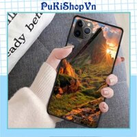ỐP LƯNG TRÁNG GƯƠNG KÍNH CƯỜNG LỰC IPHONE, SAMSUNG MẶT TRỜI SAU NÚI - PUKISHOPVN