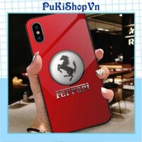 ỐP LƯNG TRÁNG GƯƠNG KÍNH CƯỜNG LỰC IPHONE, SAMSUNG HÌNH FERRARI - PUKISHOPVN