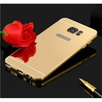 Ốp lưng tráng gương sam sung S7 edge (Đen -vàng)