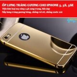 Ốp lưng tráng gương viền kim loại mạ vàng 24k cho Iphone 5 Iphone 5S Iphone 5SE