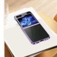 Ốp lưng trong cứng cho samsung galaxy Z Flip 5 5G viền màu lưng trong suốt