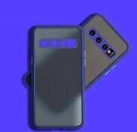 Ốp lưng trong nhám viền màu chống sốc cho Samsung Galaxy S10e - Hàng Nhập Khẩu - Xanh đen