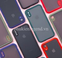 Ốp lưng trong nhám viền Shield Matte Color bảo vệ camera cho iPhone Xs Max