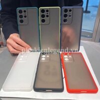 Ốp lưng trong nhám viền Shield Matte Color bảo vệ camera cho Samsung Galaxy S21 Ultra