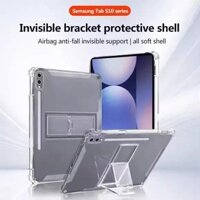 Ốp Lưng Trong Suốt Cho Samsung Galaxy Tab S10 Ultra 14.6 2024 S10 + S9 FE Plus S8Plus S7 FE A9 A8 S6 Lite Vô Hình Giá Đỡ Bao