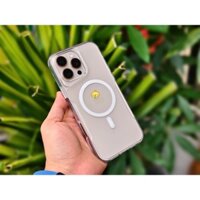 Ốp lưng trong suốt chống ố Likgus Mo cho IPhone 16 Pro Max hỗ trợ sạc không dây Viền nhựa dẻo