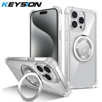 Ốp lưng trong suốt KEYSION cho iPhone 13 Pro Max Giá đỡ vòng từ tính Ốp lưng cho iPhone 12 Pro Max