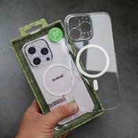 Ốp lưng trong suốt từ tính bảo vệ camera iPhone 16 15 Pro Max 14 13 12 11 Pro Max Memumi Magnetic mỏng 0.3mm