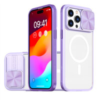 Ốp lưng trong suốt từ tính mạnh không màu vàng có vỏ máy ảnh cho iPhone 16 15 14 Plus 13 12 11 Pro Max 7 8 Plus SE 2020, Vỏ cứng bảo vệ máy ảnh trượt chống sốc