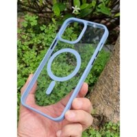 Ốp Lưng Trong Suốt Viền Màu Hỗ Trợ Sạc Magsafe Iphone 12 Pro Max, 13, 13 Pro, 13 Pro Max Hàng Cao Cấp X&M Không Ố Vàng