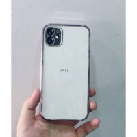 Ốp lưng trong suốt viền màu  cạnh vuông giả iphone 12 dành cho iPhone 11, 11 Pro Max chính hãng KST - iPhone 11 - Tím