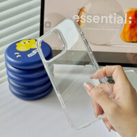 Ốp Lưng Trong Viền Dẻo Nút Bạc Series 13 -16 - Aldershop