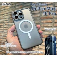 Ốp lưng trong viền màu hỗ trợ sạc không dây iPhone 15 Pro Chính hãng Likgus
