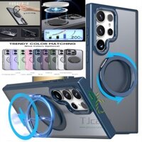 Ốp lưng từ tính Gear Ring Stand Case Samsung Galaxy S24 S23 S22 Ultra S24 Plus Chân đế 360 Vỏ sạc không dây